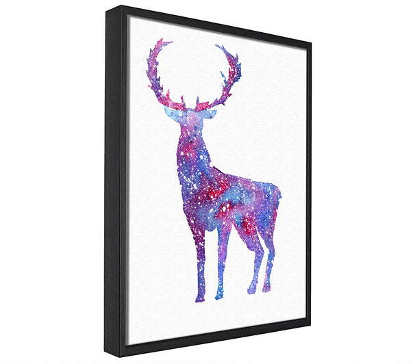 A picture of a Stag Sparkle framed canvas print sold by Wallart-Direct.co.uk