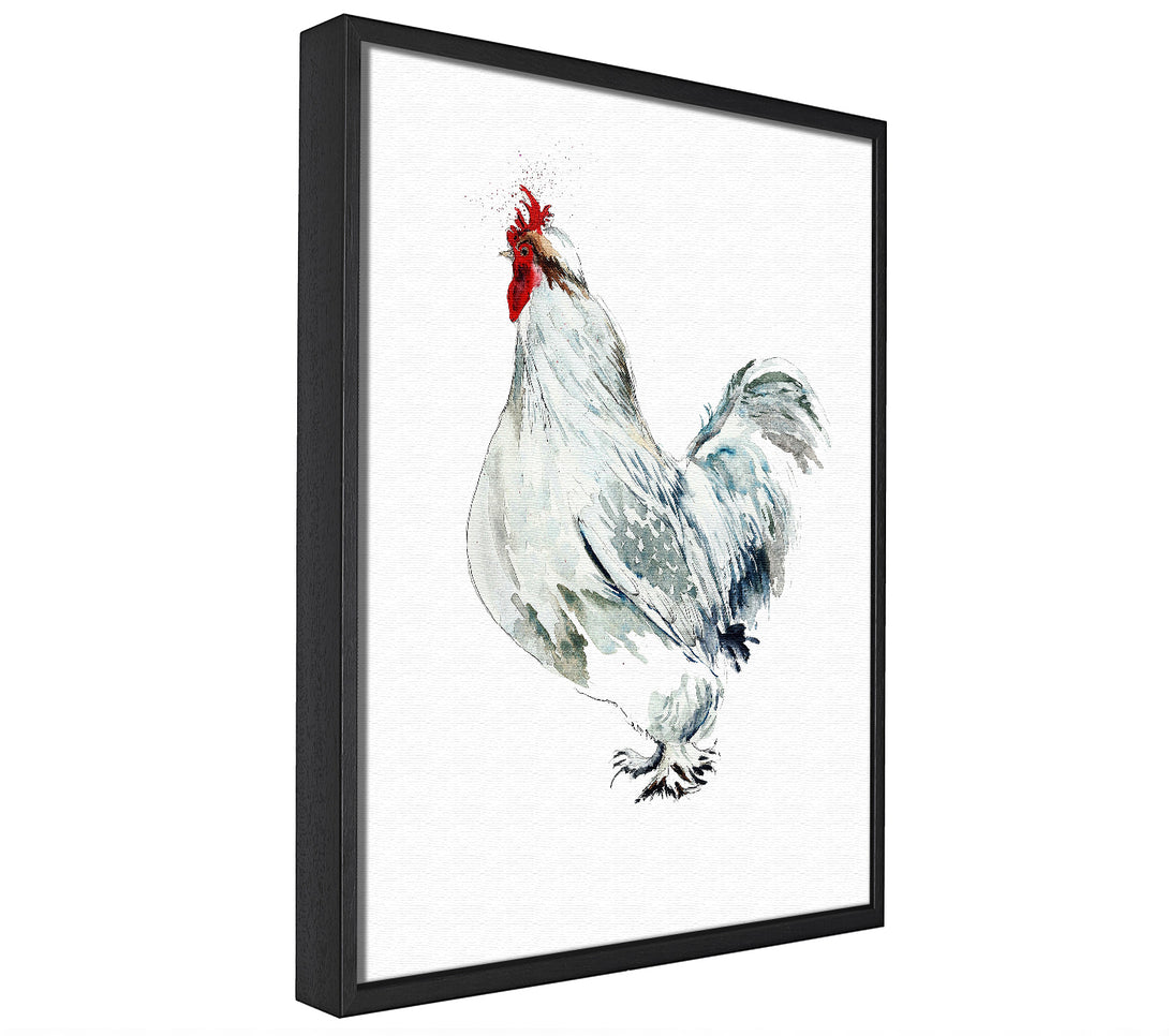 A picture of a White Hen framed canvas print sold by Wallart-Direct.co.uk