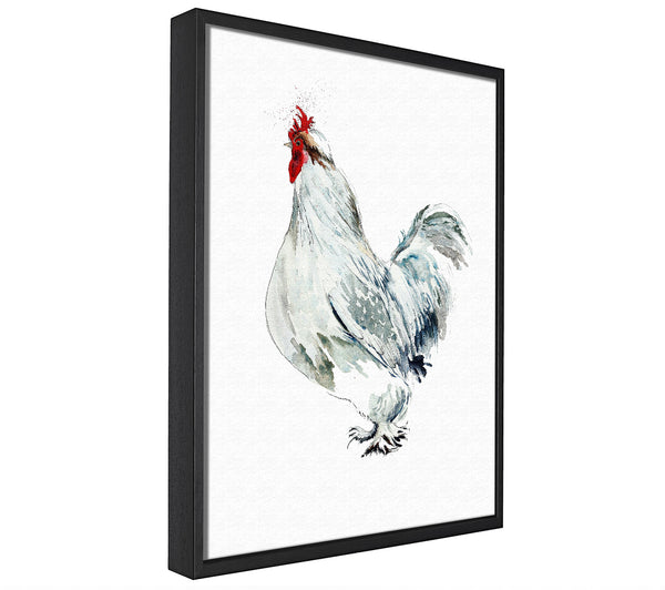 A picture of a White Hen framed canvas print sold by Wallart-Direct.co.uk