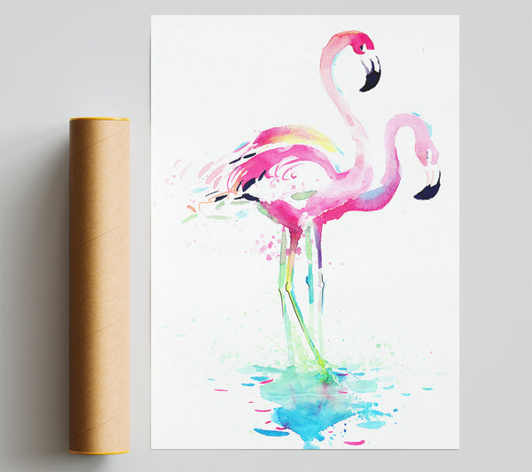 Flamingo Watercolour