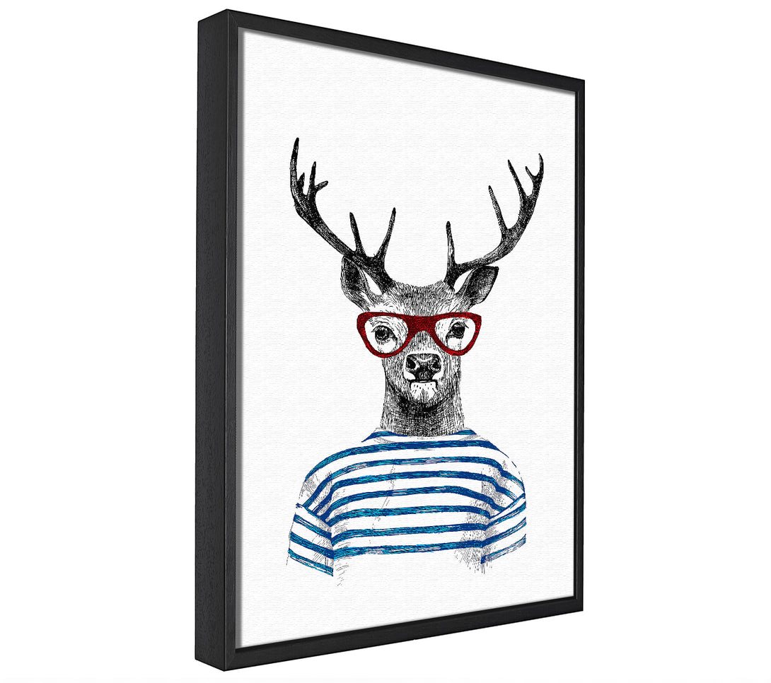 A picture of a Steve The Stag 1 framed canvas print sold by Wallart-Direct.co.uk