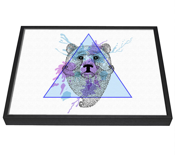 A picture of a Bear Mustache framed canvas print sold by Wallart-Direct.co.uk