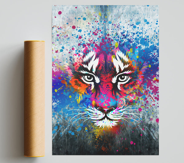 Rainbow Tiger Face