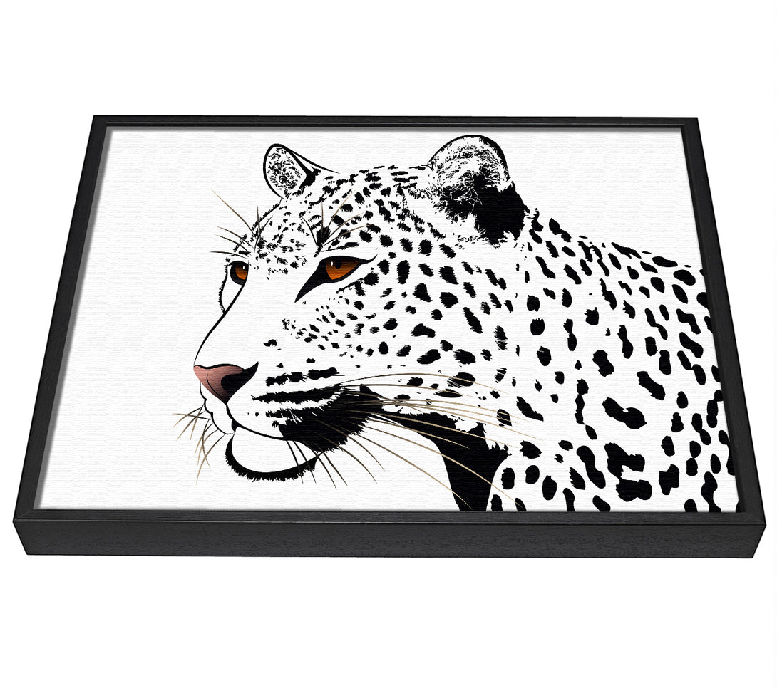 A picture of a Leopard Eyes framed canvas print sold by Wallart-Direct.co.uk