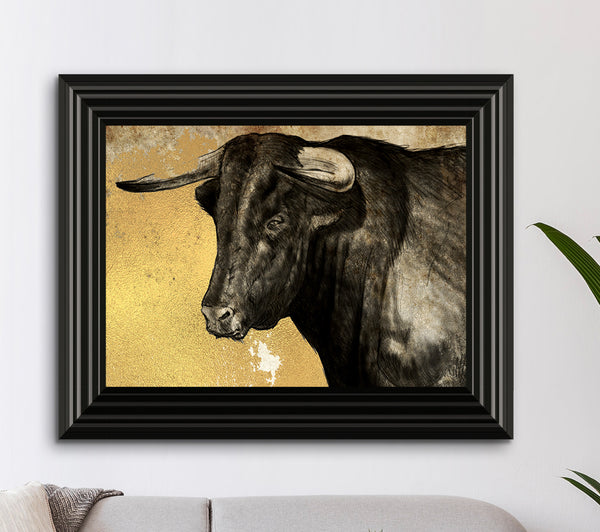 The Bull Gold Foil Print