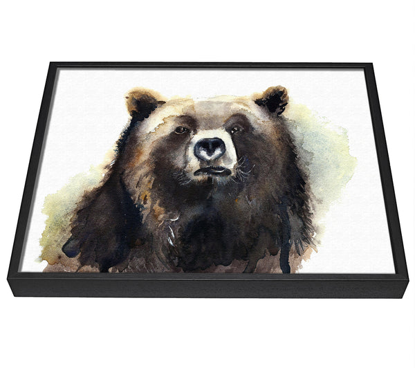 A picture of a Grumpy Bear framed canvas print sold by Wallart-Direct.co.uk