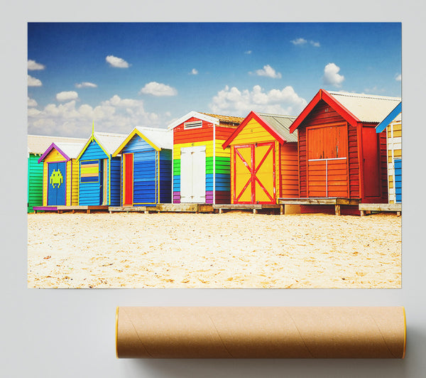 Colourful Beach Huts