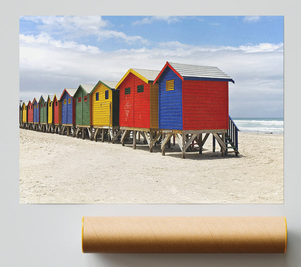 Row Of Beach Huts