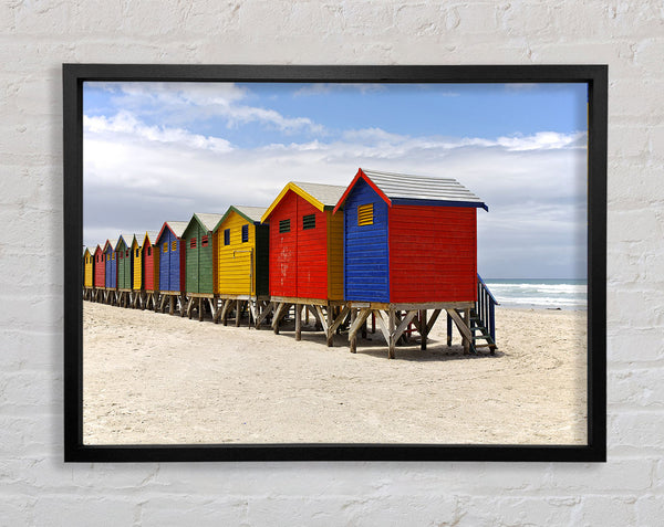 Row Of Beach Huts