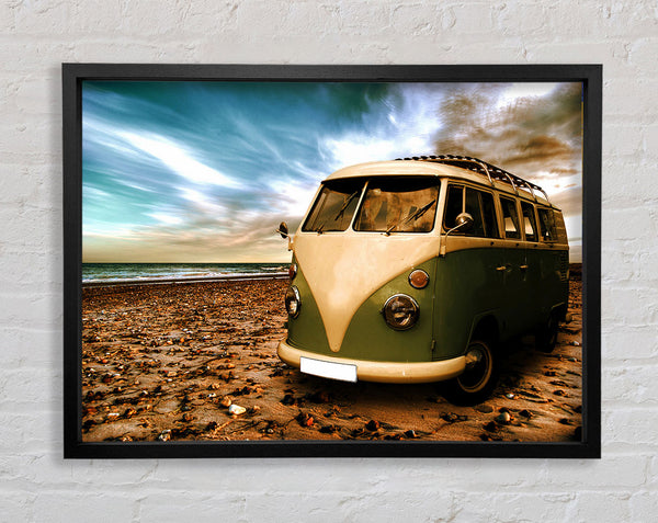 VW Camper Van Green