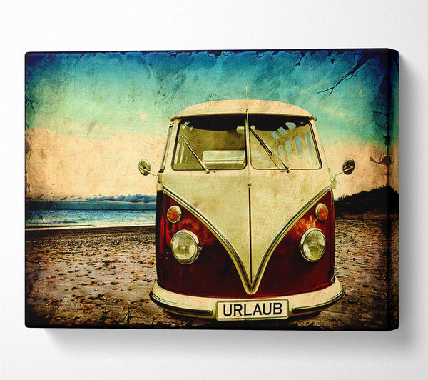 Beach VW Camper Van