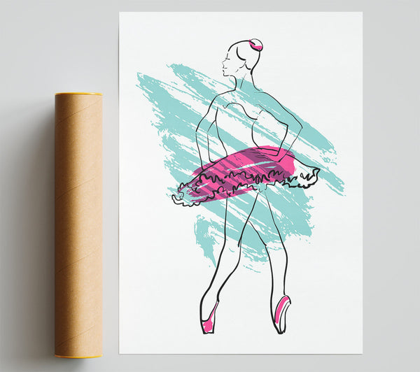 Blue Pink Ballerina 1