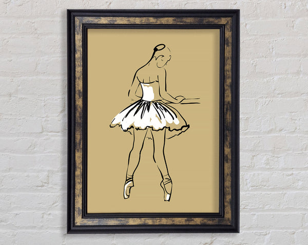 Beige White Ballerina 2