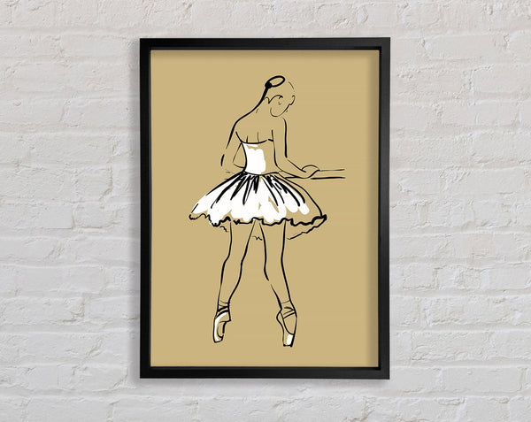 Beige White Ballerina 2