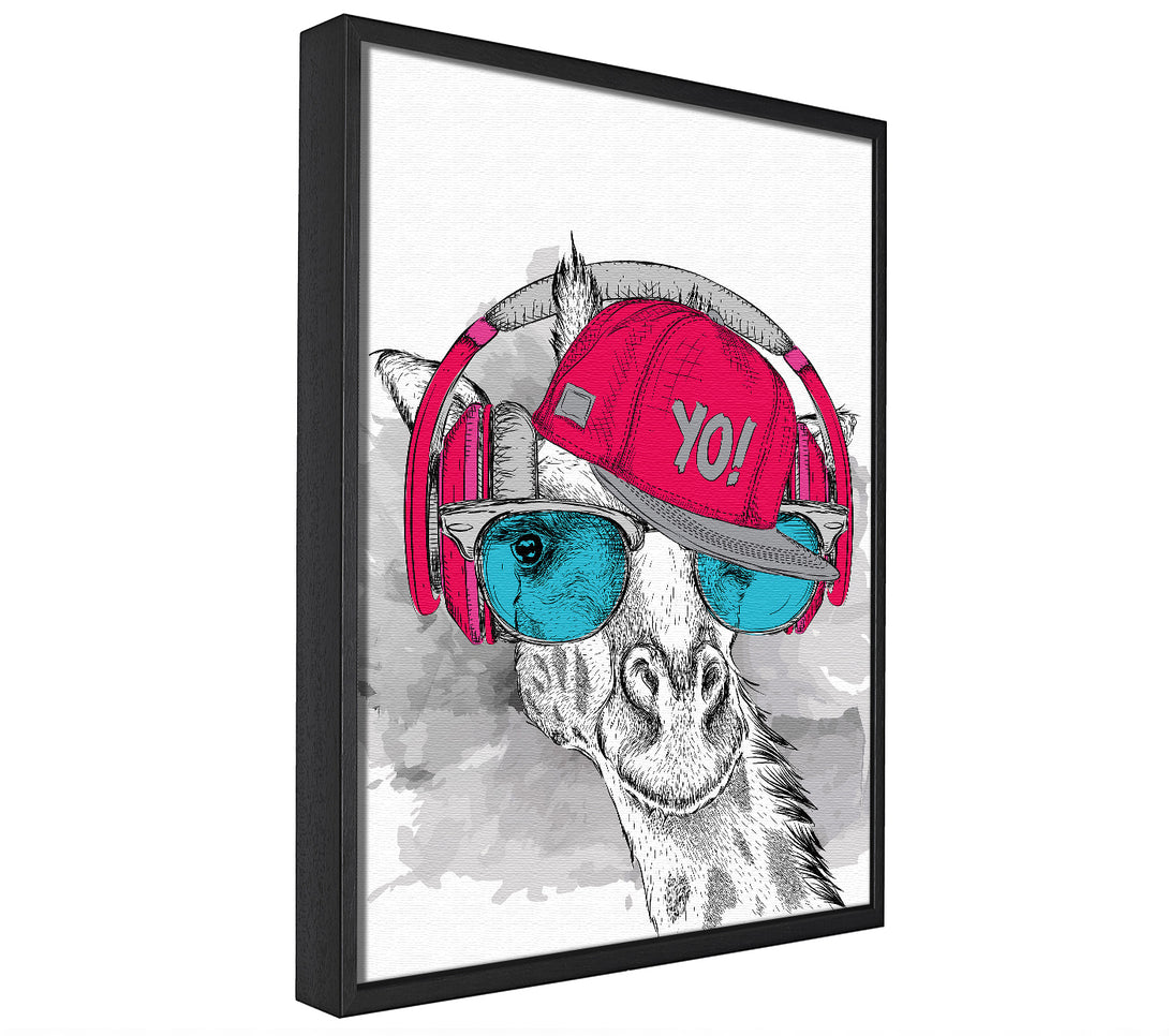 A picture of a Gordon The GiraffeA framed canvas print sold by Wallart-Direct.co.uk