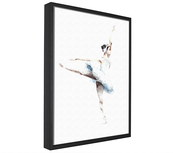 A picture of a White Ballerina 4 framed canvas print sold by Wallart-Direct.co.uk