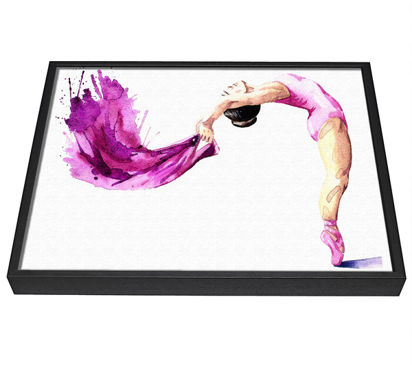 A picture of a Pink Ballerina 2 framed canvas print sold by Wallart-Direct.co.uk