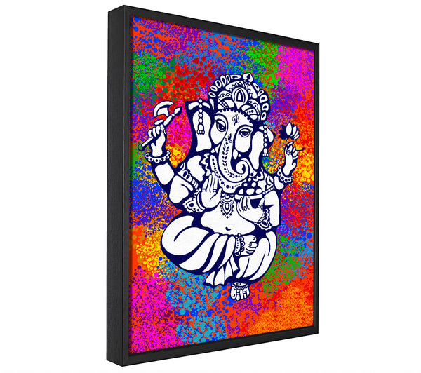 A picture of a Hindu God Ganesha 8 framed canvas print sold by Wallart-Direct.co.uk