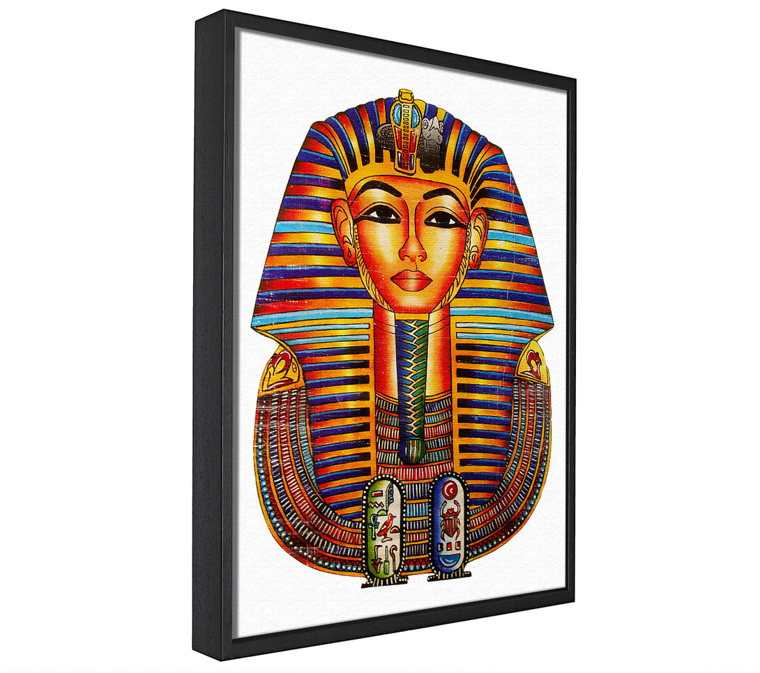 A picture of a Egyptian King Tutankhamun framed canvas print sold by Wallart-Direct.co.uk