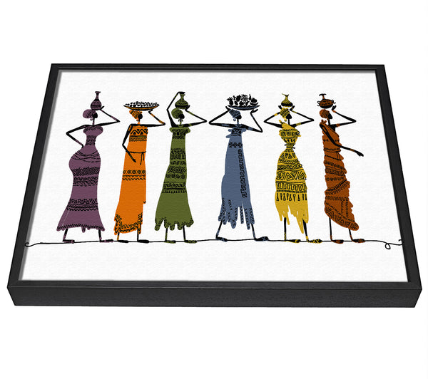 A picture of a African Tribal Art 23 framed canvas print sold by Wallart-Direct.co.uk