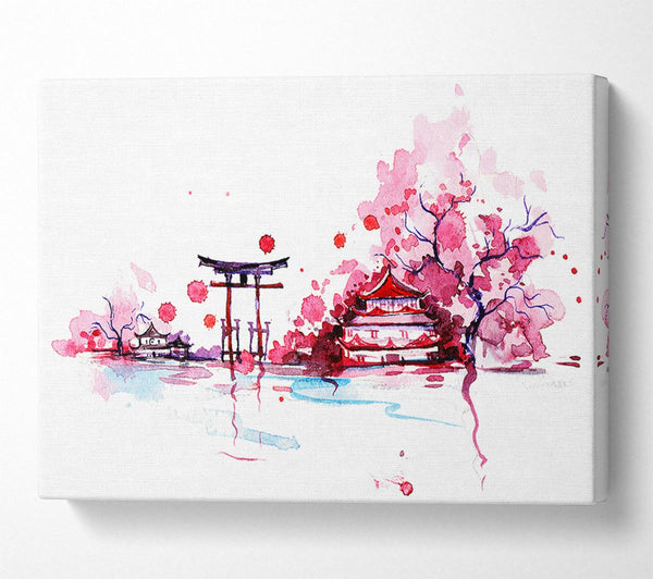 Chinese Cherry Blossom Lake