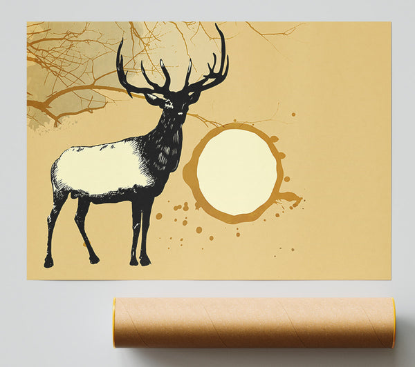 Stag In The Golden Suna