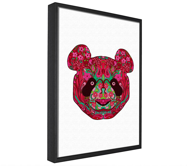 A picture of a Flower Panda framed canvas print sold by Wallart-Direct.co.uk