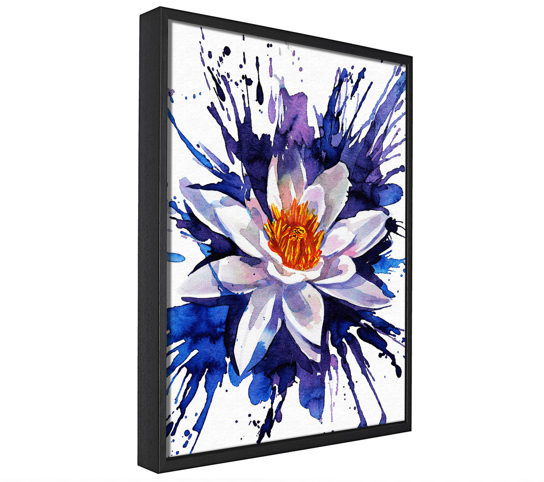 A picture of a Water Lily Blues framed canvas print sold by Wallart-Direct.co.uk