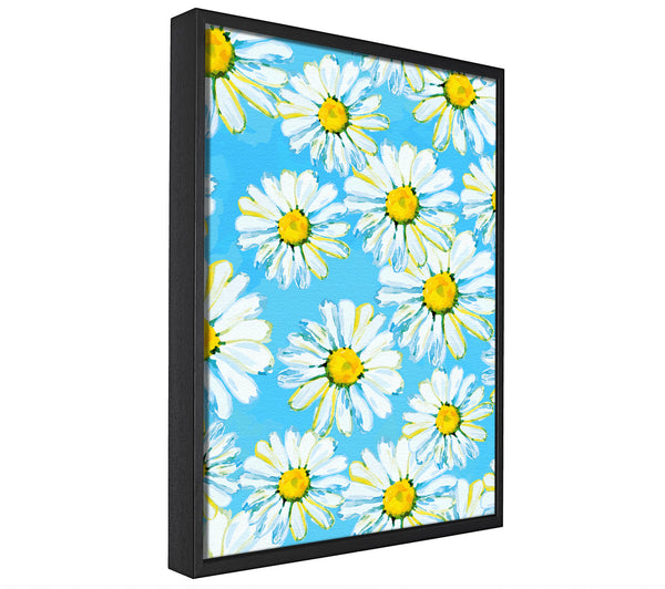 A picture of a Daisy Blues framed canvas print sold by Wallart-Direct.co.uk