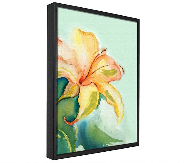 A picture of a Single Lily framed canvas print sold by Wallart-Direct.co.uk