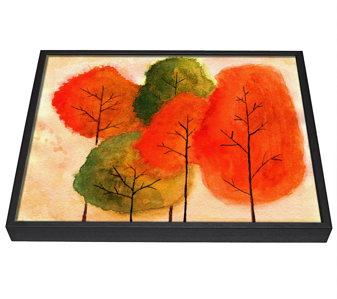 A picture of a Autumn Trees 1 framed canvas print sold by Wallart-Direct.co.uk