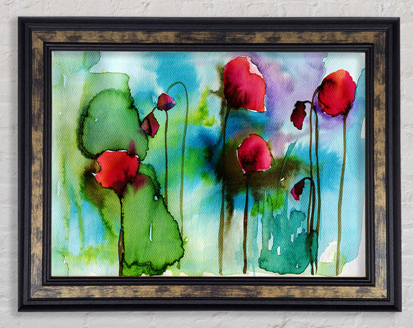 Watercolour Poppies