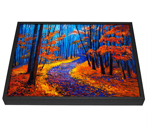 A picture of a Stunning Autumn Walk framed canvas print sold by Wallart-Direct.co.uk