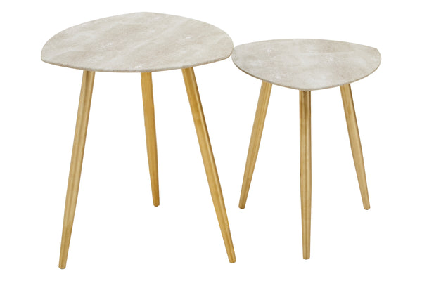 Set of Two Shagreen Accent Tables