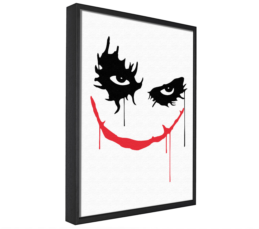 A picture of a Joker Face framed canvas print sold by Wallart-Direct.co.uk