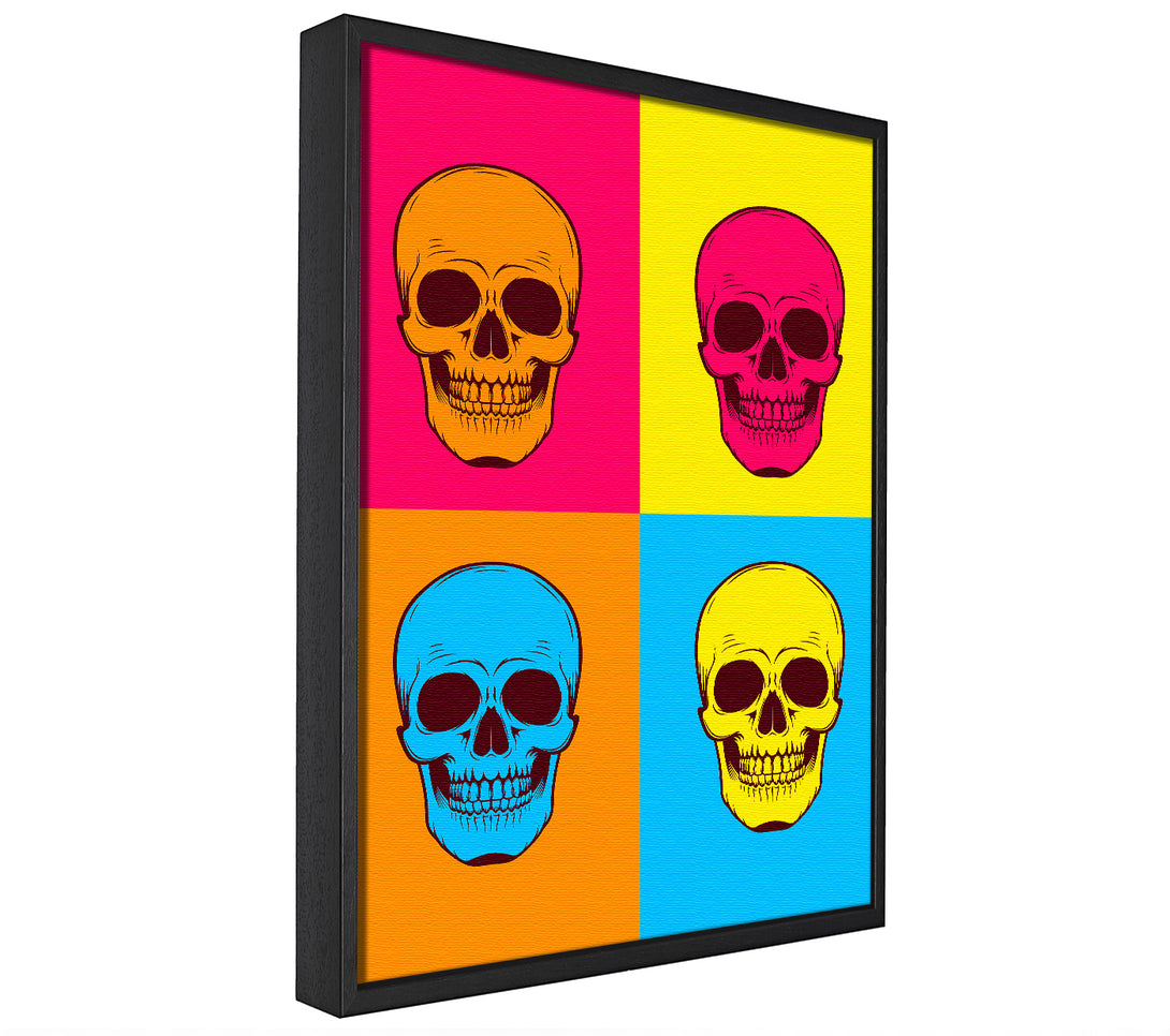 A picture of a Funky Skulls framed canvas print sold by Wallart-Direct.co.uk