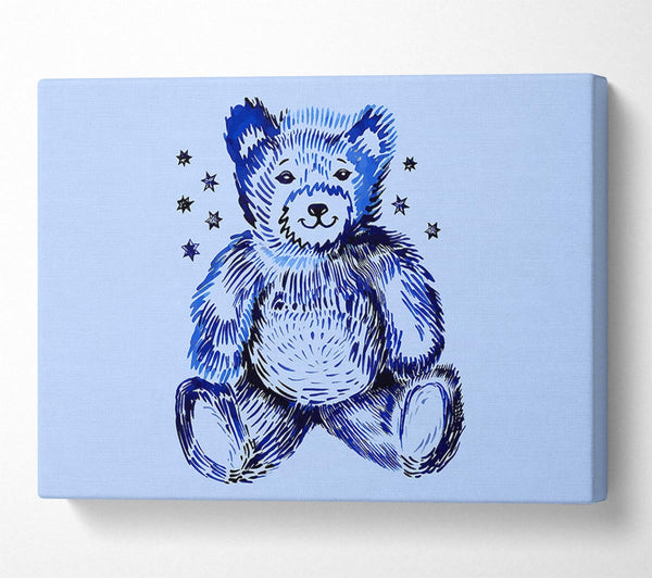 Blue Teddy Bear Stars