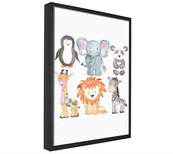 A picture of a Safari Love framed canvas print sold by Wallart-Direct.co.uk