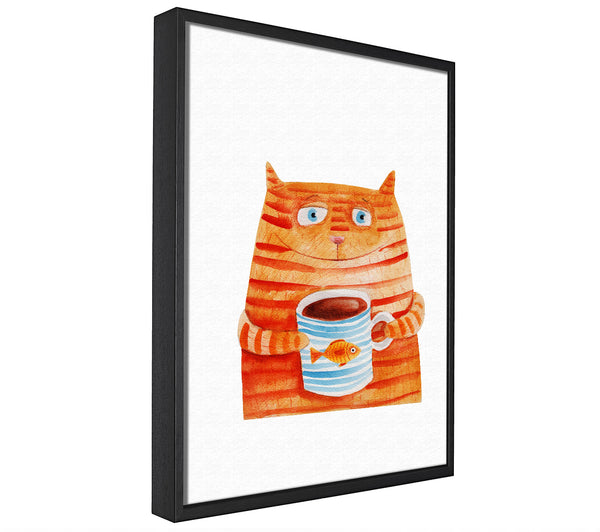 A picture of a Tom Cat Drink framed canvas print sold by Wallart-Direct.co.uk