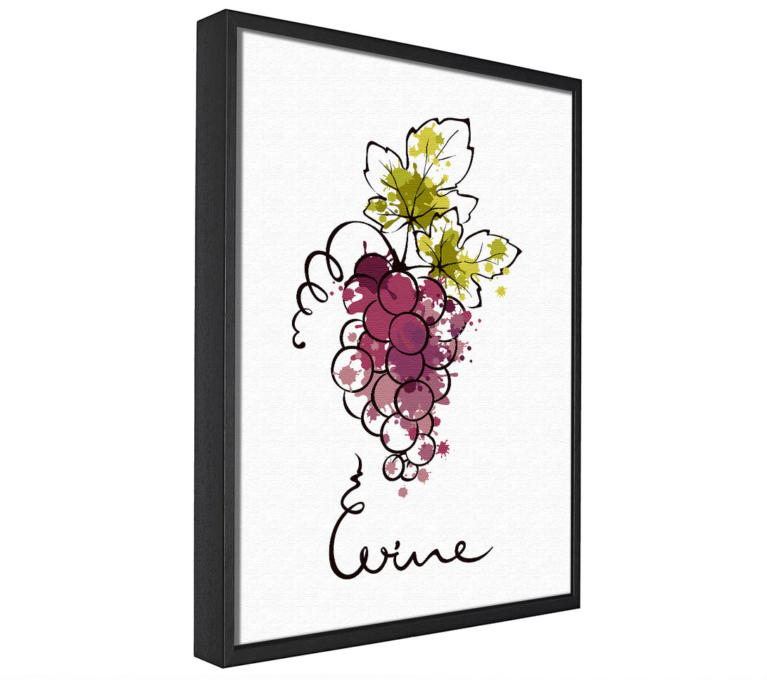 A picture of a Red Wine From the Grape framed canvas print sold by Wallart-Direct.co.uk