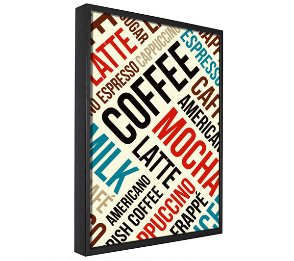 A picture of a Coffee Heaven framed canvas print sold by Wallart-Direct.co.uk