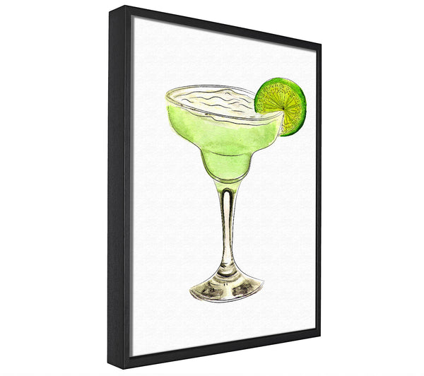 A picture of a Margarita Cocktail 1 framed canvas print sold by Wallart-Direct.co.uk