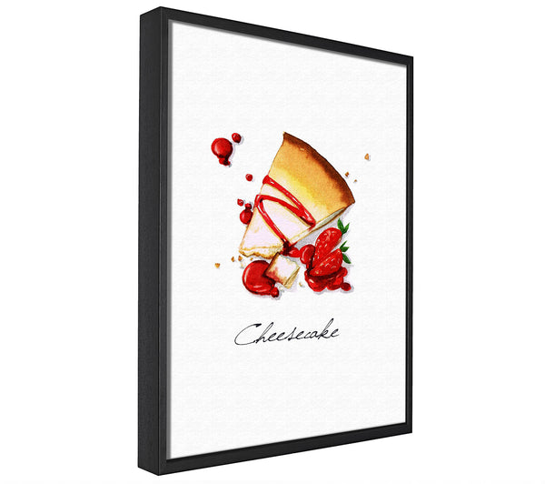 A picture of a Strawberry Cheesecake framed canvas print sold by Wallart-Direct.co.uk