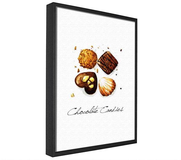 A picture of a Chocolate Biscuit Cookies framed canvas print sold by Wallart-Direct.co.uk