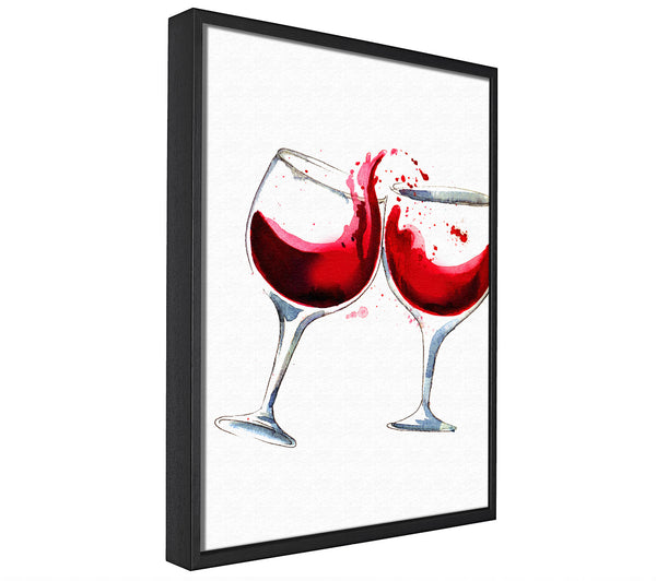 A picture of a Red Wine Lovers framed canvas print sold by Wallart-Direct.co.uk