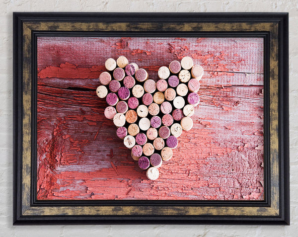 Wine Cork Love Heart