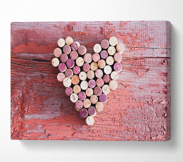 Wine Cork Love Heart