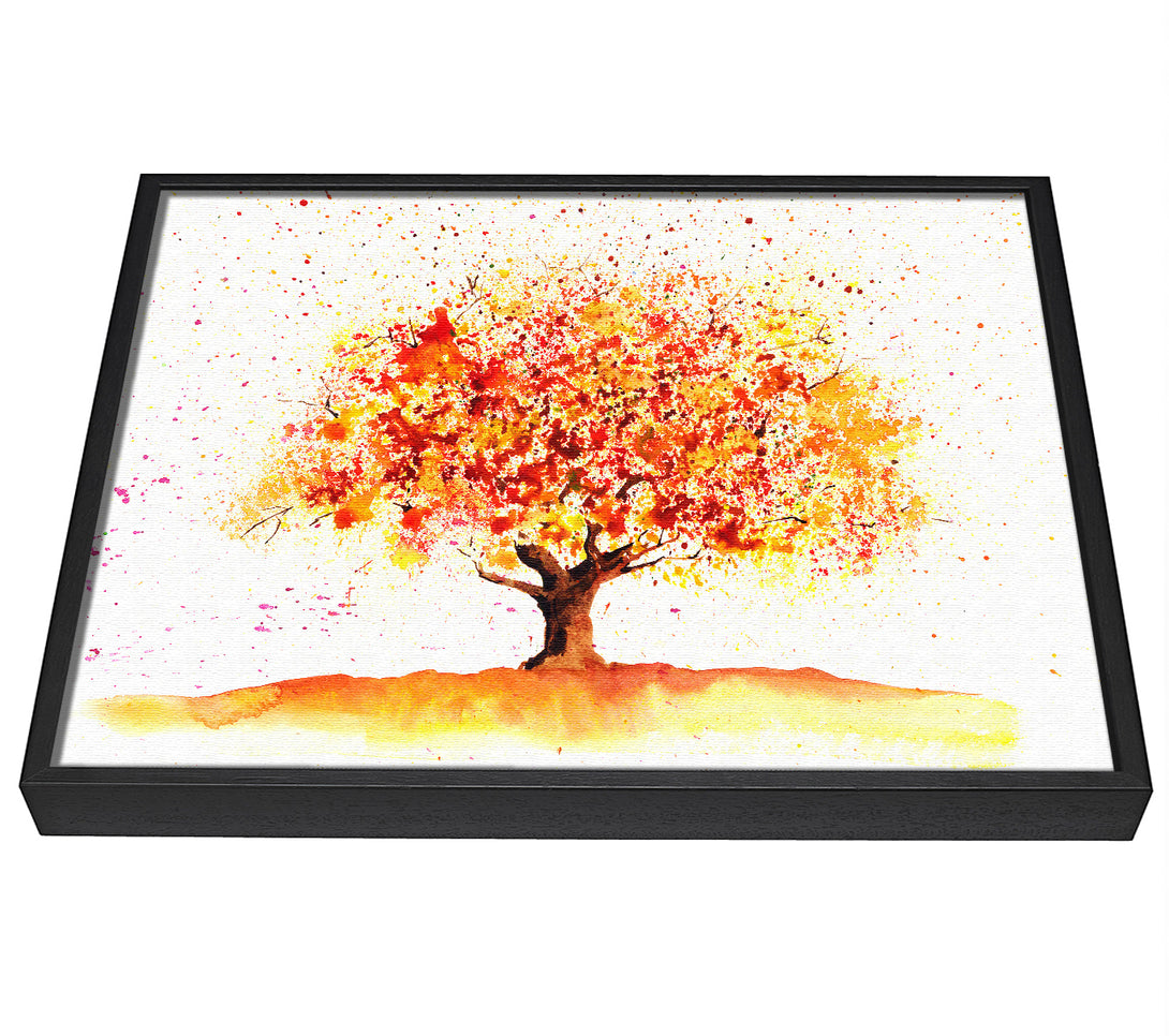 A picture of a Stunning Autumn Tree framed canvas print sold by Wallart-Direct.co.uk