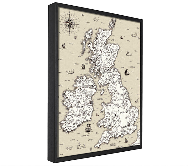 A picture of a Scotland Island England And Wales framed canvas print sold by Wallart-Direct.co.uk