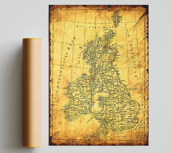 Vintage Uk Map